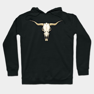 bull skull emblem Hoodie